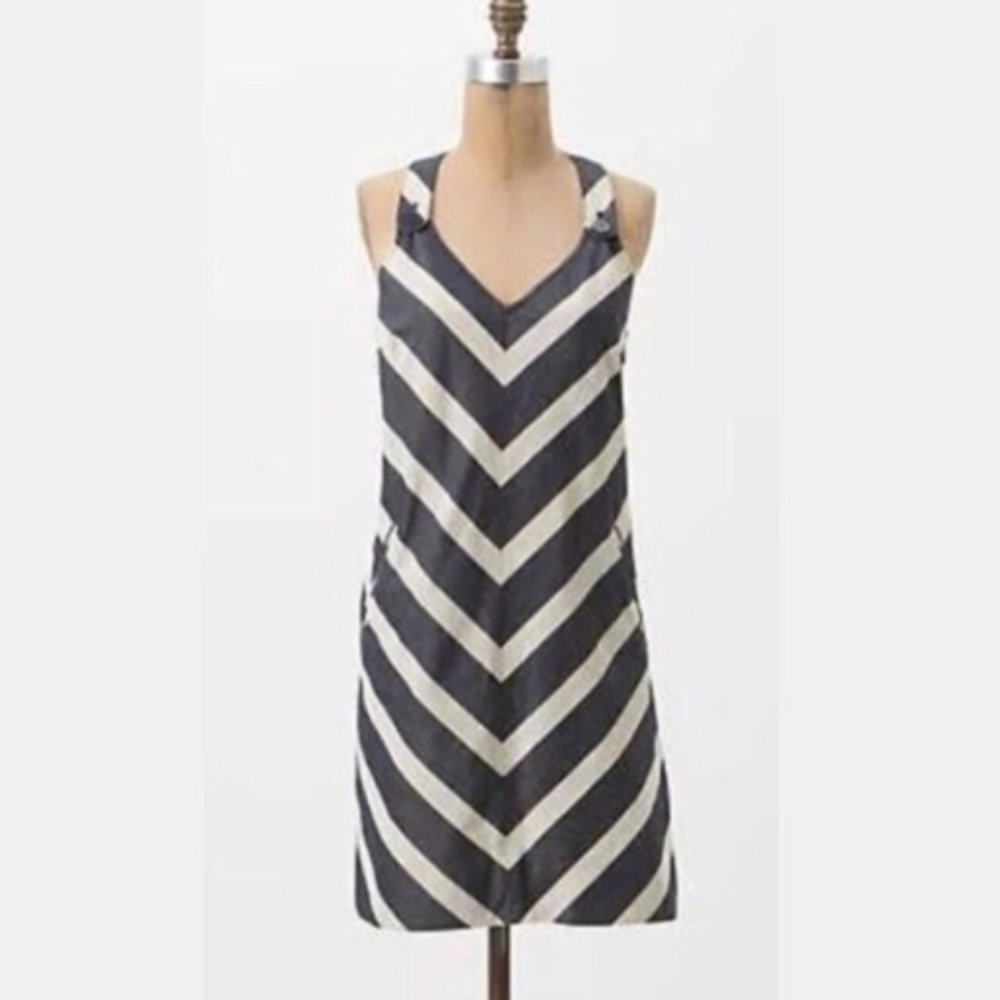 Anthropologie Postmark Chevron Dress Endpoint